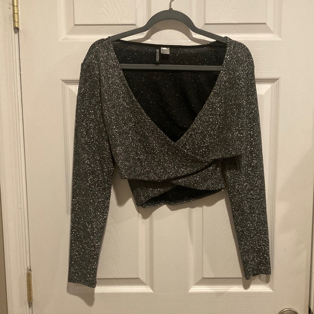 Glitter H&M crop top (L)